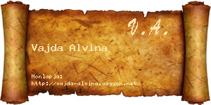 Vajda Alvina névjegykártya